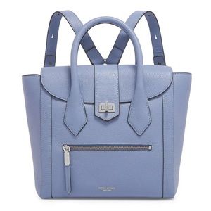 Henri Bendel RIVINGTON CONVERTIBLE FLAP BACKPACK New NWT Country Blue